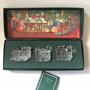 Waterford Chrystal (Marquis) 3 Piece Christmas Train with box